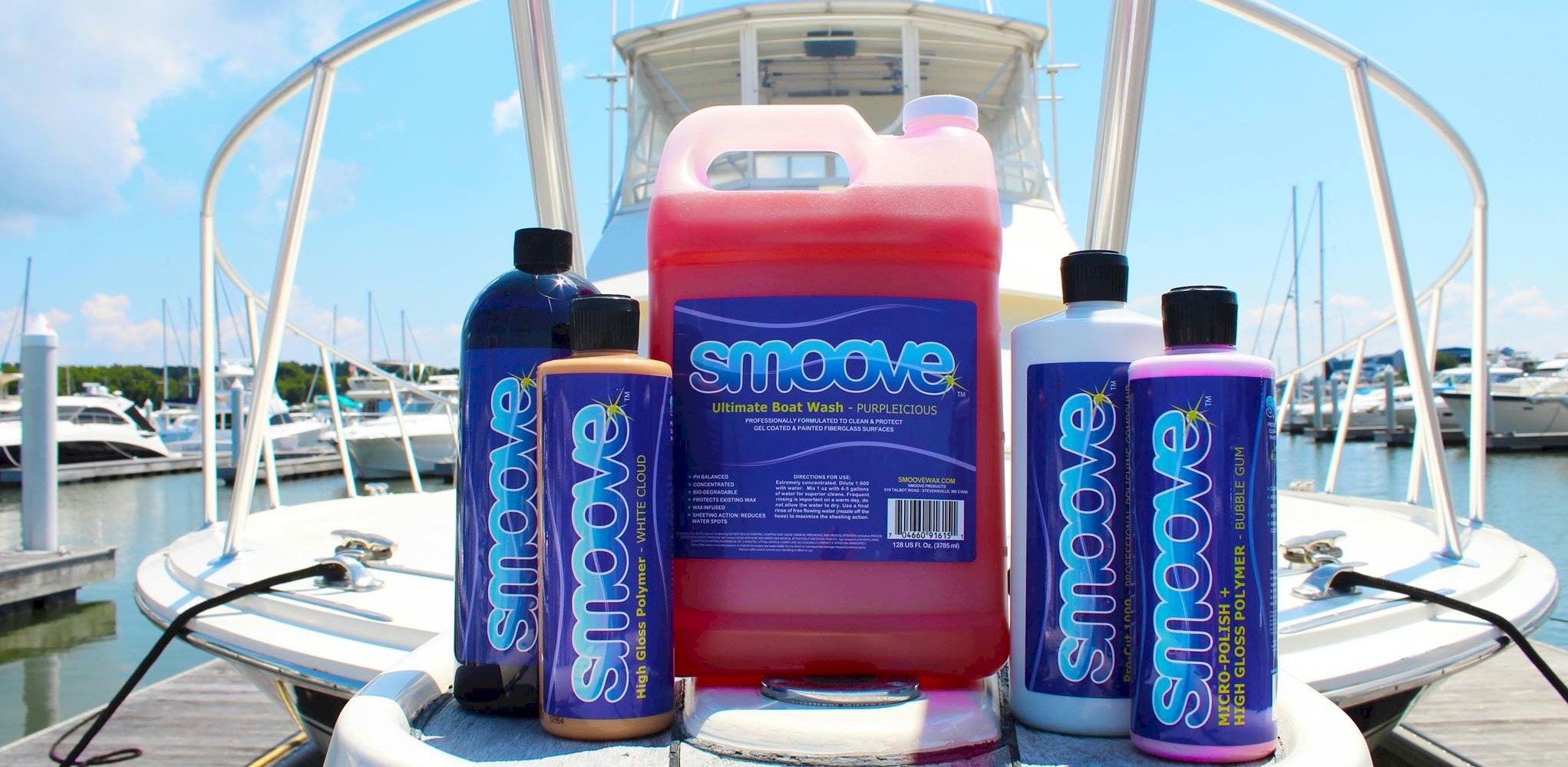 Smoove Boat Soap, Wax, Cleaner Wax, Polishing Compound and Boat